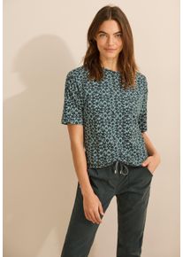 Cecil Damen Print-Shirtcool salvia grün, casual, Gr. XL, bedruckt, Web, Stoff, 48% Baumwolle, 48% Modal, 4% Elasthan, Shirts, mit Minimal Muster