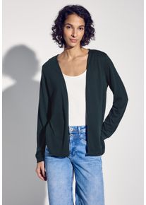 Street One Damen Cardigan, grün, casual, Gr. 38, unifarben, Stoff, 65% Polyester, 35% Viskose, Strickjacken, aus softem Materialmix