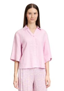 Cartoon Damen Kurzarmbluse "Cartoon Leinenbluse mit Kragen", rosa, casual, Gr. 46, Obermaterial: 100% Leinen., Blusen