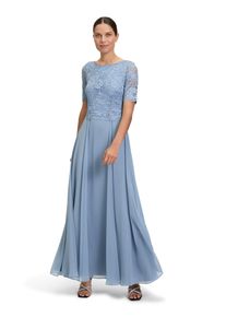 Vera Mont Damen Abendkleid "Vera Mont Abendkleid mit Spitze", blau, feminin, Gr. 40, Obermaterial: 100% Polyester. Futter: 100% Polyester., Kleider,