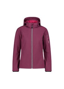 CMP Damen Softshelljacke "WOMAN JACKET ZIP HOOD", lila, sportlich, Gr. 38, Obermaterial: 96% Polyester, 4% Elasthan, Jacken, Wärmend & wind- &