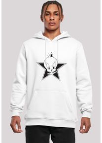 F4NT4STIC Herren Sweatshirt "Hoodie 'Looney Tunes Tweetie'", weiß, casual, Gr. L, Obermaterial: 65% Baumwolle, 35% Polyester, Sweatshirts,
