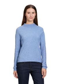Betty Barclay Damen Strickpullover "Betty Barclay Basic-Strickpullover mit Rippenstruktur", blau, casual, Gr. 38, Strick, Obermaterial: 50% Viskose,
