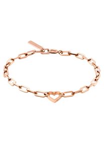 Damen Edelstahlarmband "LJ-0345-B-20, Herz", Edelstahl, rosa, Liebeskind Berlin, Edelstahl, Armbänder