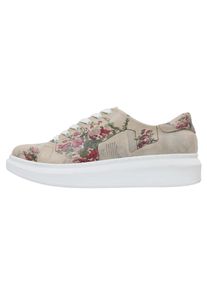 DOGO Damen Plateausneaker "Myra Paperflower Damen Sneaker / Female", Gr. 38, bunt, Lederimitat, Schuhe, Vegan