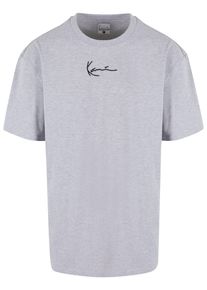 Karl Kani Herren Kurzarmshirt "Karl Kani Herren KKMQ22001GRY SMALL SIGNATURE TEE GRY", grau, casual, Gr. M, unifarben, 95% Baumwolle, 5% Viskose,