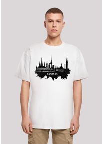F4NT4STIC Herren T-Shirt "Cities Collection - Hamburg skyline", weiß, casual, Gr. XS, Obermaterial: 100% Baumwolle, Shirts, Print