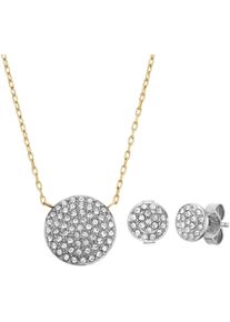 Fossil Damen Ohrring und Ketten Set "Schmuckset Mulitpack Schmuck Geschenk Edelstahl Jewelry, JF04815SET", gelb, Edelstahl, Schmuck-Sets, mit
