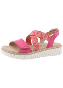 Tom Tailor Damen Sandalette, Gr. 37, bunt, Lederimitat, Textil, mehrfarbig, kontrastfarbene Details, modisch, Schuhe, Plateau, Riemchensandale,