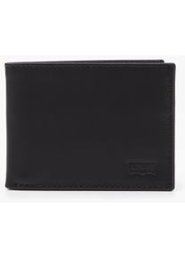 Levi's LEVI'S Geldbörse "BATWING BIFOLD ID", schwarz, Rindsleder, casual, Kleinlederwaren, Geldbeutel Portemonnaie Herrenbörse Leder
