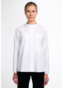 Eterna Damen Hemdbluse "LOOSE FIT", weiß, klassisch, Gr. 46, 79% cotton, 3% Elasthan, 18% Polyamid, Blusen, EASY IRON (bügelleicht)