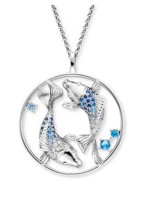 Engelsrufer Damen Kette mit Anhänger "Yin Yang Fisch, ERN-FISHOCEAN-65-ZIM, ERN-FISHSHADE-65-ZI", Silber 925 (Sterlingsilber), L: 50cm B: