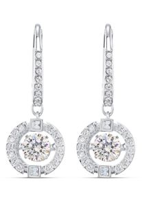 Swarovski Damen Paar Ohrhänger "Una Sparkling Dc, 5504652", Metall, silber, Metall, Ohrringe, mit Swarovski Kristall