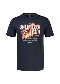 Lerros Herren T-Shirt "Lerros T-Shirt mit Brustprint in Großen Größen", blau, Gr. 6XL, 100% Baumwolle, Shirts