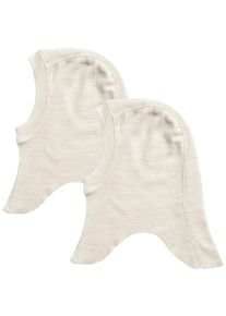 Wheat Damen Schlupfmütze "2 Wool Balaclava Felix"eggshell melange, casual, Gr. 44, meliert, Strick, Wolle, Mützen, aus reiner Merinowolle