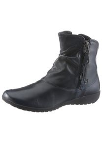 Josef Seibel Damen Stiefelette "Naly 24", Gr. 40, blau, Leder, casual, Schuhe, Reißverschluss Stiefel, Winterstiefelette mit zwei Reißverschlüssen