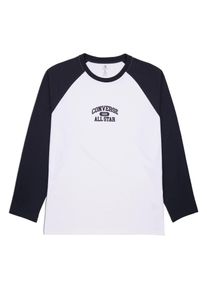 Converse Herren Langarmshirt "MEN'S Converse PREMIUM LONG-SLEEVE RAGLAN T-SHIRT", schwarz, sportlich, Gr. M, unifarben mit Farbeinsatz, Obermaterial: