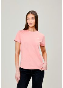 Bench. Damen Rundhalsshirt "ALCYONE", rot, casual, Gr. 40, unifarben, Jersey, Obermaterial: 100% Baumwolle, Shirts