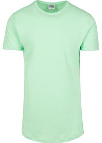 Urban Classics Herren Kurzarmshirt "Urban Classics Herren Shaped Long Tee", grün, casual, Gr. S, unifarben, 100% Baumwolle, Shirts
