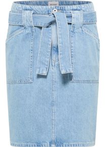 Mustang Damen Jeansrock "Damen Style Blossom Denim", blau, Gr. 27, 100% Baumwolle, Röcke