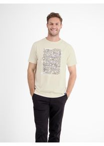 Lerros Herren T-Shirt "Lerros T-Shirt mit Logoprint und Rundhalsausschnitt", weiß, Gr. XL, 100% Baumwolle, Shirts