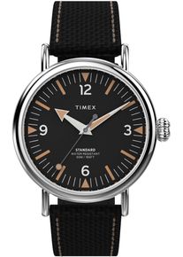 Timex Herren Quarzuhr "WATERBURY STANDARD", schwarz, Armbanduhren, Armbanduhr, Herrenuhr, Leuchtzeiger, Mineralglas, analog