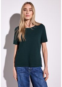 Street One Damen T-Shirt, grün, casual, Gr. 44, unifarben, Web, 100% Baumwolle, Shirts, aus reiner Baumwolle