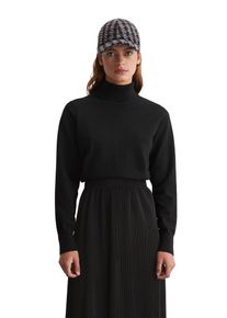 Marc O'Polo Damen Rollkragenpullover, schwarz, casual, Gr. XL, MARC O'POLO DENIM, Strick, Obermaterial: 58% Baumwolle, 25% Polyamid, 17% Polyester, Pullover,