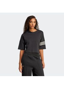 Damen T-Shirt "NEUCL TEE", schwarz-weiß, sportlich, Gr. XS, adidas originals, Obermaterial: 53% Baumwolle, 47% Polyester, Shirts