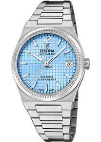 Festina Damen Automatikuhr "Rivé Collection", silber, Armbanduhren, Armbanduhr, Damenuhr, Swiss Made, mechanische Uhr,bis 10 bar wasserd.
