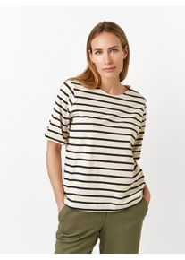 Toni Damen T-Shirt "Dolly", blau, casual, Gr. 36, gestreift, Single Jersey, Obermaterial: 98% Baumwolle, 2% Elasthan, Shirts, mit Streifendessin