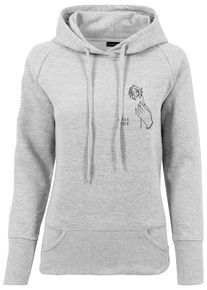 MisterTee Damen Kapuzenpullover "MisterTee Herren Ladies Only Love Hoody", grau, casual, Gr. XL, unifarben, 60% Baumwolle, 40% Polyester, Pullover