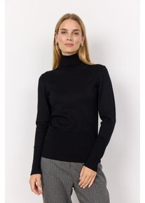 soyaconcept Damen Rollkragenpullover "SC-DOLLIE 145", schwarz, casual, Gr. XXL, unifarben, Feinstrick, Obermaterial: 75% Viskose, 25% Nylon, Pullover