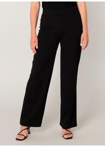 Base Level Damen Treggings "Yarah", schwarz, casual, Gr. 42, Web, Obermaterial: 97% Polyester, 3% Elasthan, Hosen, mit elastischem Bund