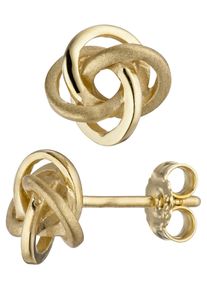 Jobo Damen Paar Ohrstecker, Gelbgold 333, gold, Gelbgold 333, Ohrringe, verschlungen 333 Gold