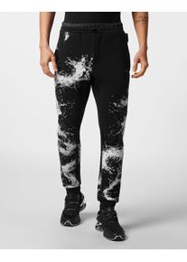 Plein Sport Herren Jogginghose "Jogginghose", schwarz, Gr. L, Obermaterial: 88% Baumwolle, 12% Polyester, Hosen