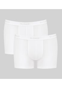 Sloggi Herren Boxer "men 24/7 Short 2P", Gr. 8, weiß, Single Jersey, Obermaterial: 96% Baumwolle, 4% Elasthan, clean, unifarben, Unterhosen, weich