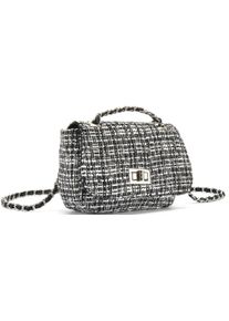 Vivance Damen Handtasche "Minibag", schwarz-weiß, Textil, mehrfarbig, Taschen, Umhängetasche, Handtasche mit Metallverschluss VEGAN