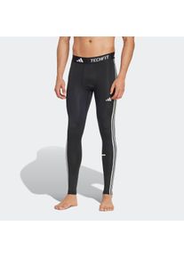 Herren Trainingstights "TF 3S TIGHT", schwarz, sportlich, Gr. L, adidas Performance, Obermaterial: 79% Polyester, 21% Elasthan, Hosen