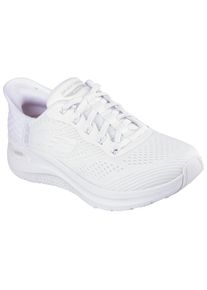 Skechers Damen Slip-On Sneaker "ARCH FIT 2.0-EASY CHIC", Gr. 40, weiß, Textil, casual, Schuhe, Schlupfschuh, Vegan mit elastischer Bungee Schnürung