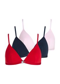 Damen Triangel-BH "3 PACK TRIANGLE", Tommy Hilfiger Underwear, Gr. Mprimary rot, l pink rib, navy, Jersey, Obermaterial: 95% Baumwolle, 5% Elasthan,