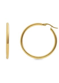 Adelia´s ADELIA ́S Damen Paar Creolen "Neuheit 2025 - Damen Creolen aus poliertem Edelstahl", Damen, Edelstahl, gold, Edelstahl, Ohrringe