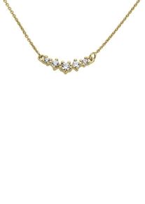 Firetti Damen Kette mit Anhänger "Schmuck Geschenk Gold 585 Halsschmuck Halskette Goldkette Ankerkette", 0,08 ct, Gelbgold 585-Diamanten, L: 42cm,