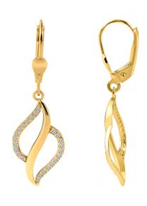 Adelia´s ADELIA ́S Damen Paar Ohrhänger, Damen, Gelbgold 375, gold, Gelbgold 375, Ohrringe