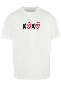 Merchcode Herren T-Shirt "Merchcode Herren Valentines Day - XOXO Heavy Oversized Tee", weiß, casual, Gr. M, bedruckt, 100% Baumwolle, Shirts
