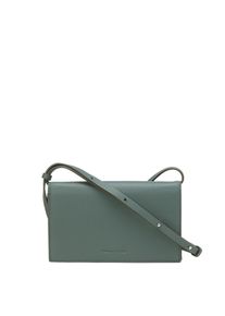 Marc O'Polo MARC O'POLO Damen Umhängetasche "mit abnehmbarem Schulterriemen", grün, Leder, unifarben, Taschen