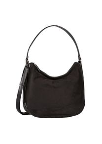 Tom Tailor Damen Hobo "Lorella", schwarz, Polyurethan, Taschen, aus weichem Suede-Imitat mit fein genarbtem Lederimitat besetzt