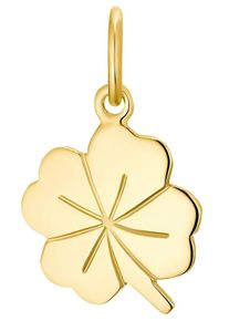 Amor Damen Ketten-Anhänger "Kleeblatt, 2013380", Gelbgold 375, 0,62 g, gold, Gelbgold 375, Schmuckanhänger