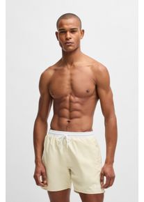 BOSS Herren Badeshorts "Starfish", weiß, sportlich, Gr. XXL, unifarben, Microfaser, Polyester, Badehosen, mit Kontraststreifen