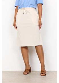 soyaconcept Damen Sommerrock "SC-SIHAM 83", beige, modisch, Gr. XXL, unifarben, Web, Obermaterial: 95% Polyester, 5% Elasthan, Röcke
